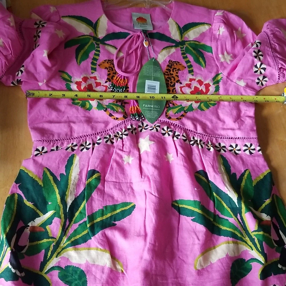 FARM Rio Pink Leopard Forest Mini Dress - Picture 9 of 10